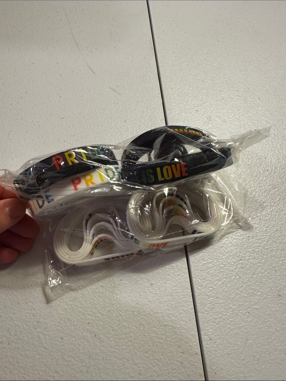 Pride Love Stretch Bracelet Set - Black & White Kids Accessories